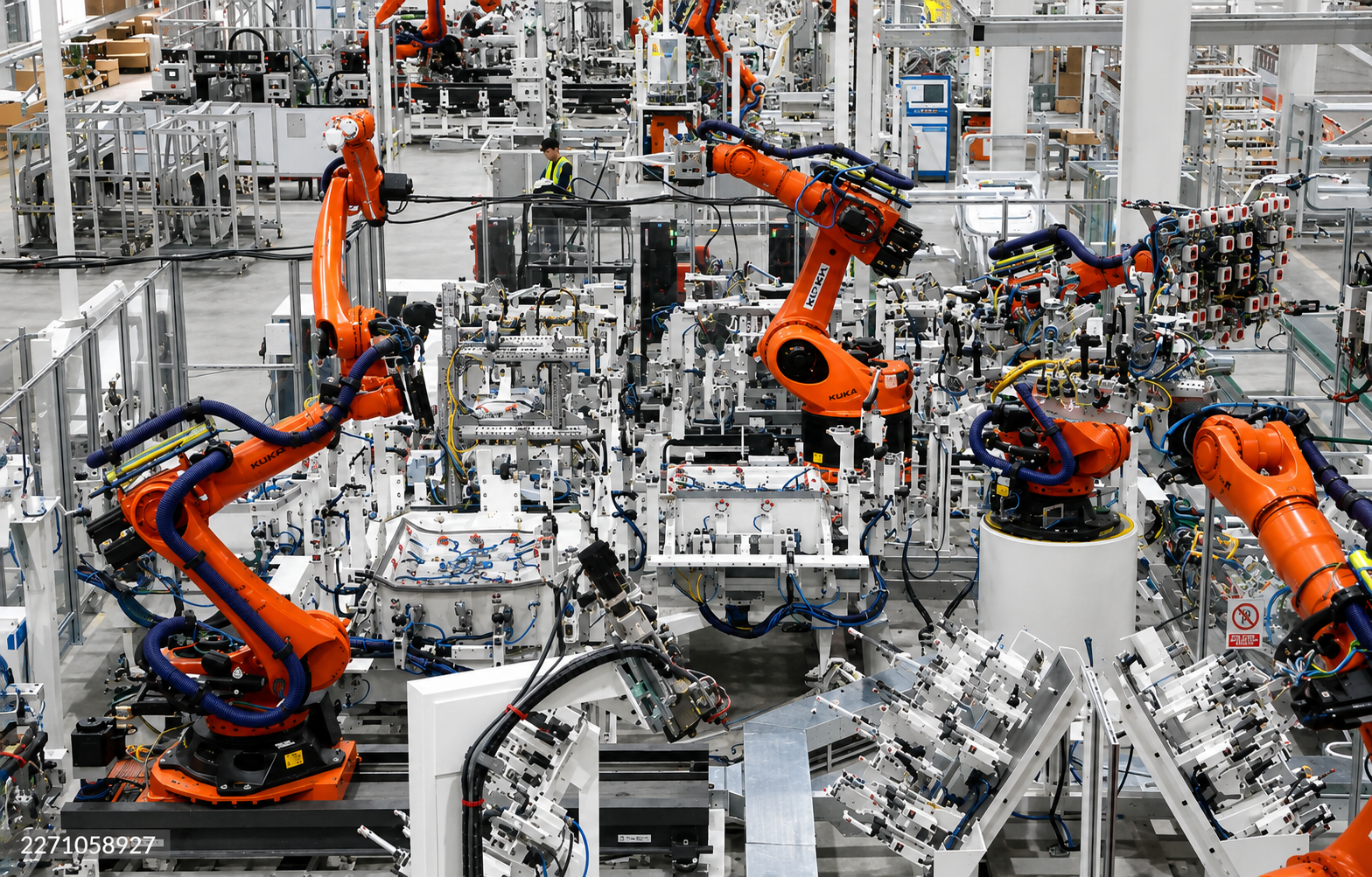 Automotive metal stamping press forming a structural body panel